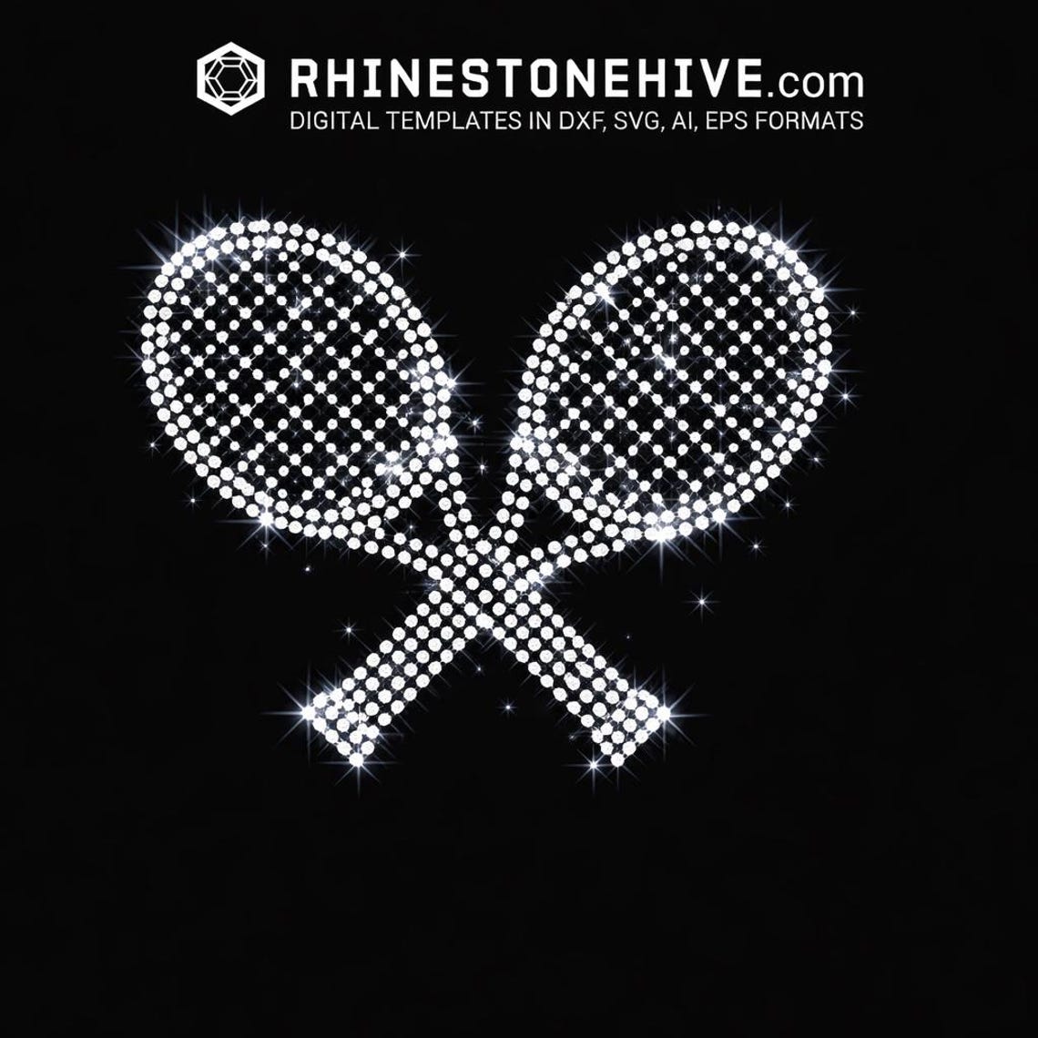 Rhinestone Racket Icon Tennis Racket Rhinestone Template Digital Download, Svg, Eps, Png, Dxf ...