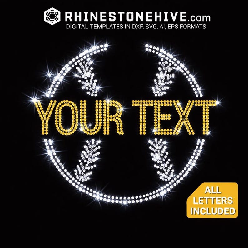 Customizable Baseball Rhinestone Template, All Letters (digital ...