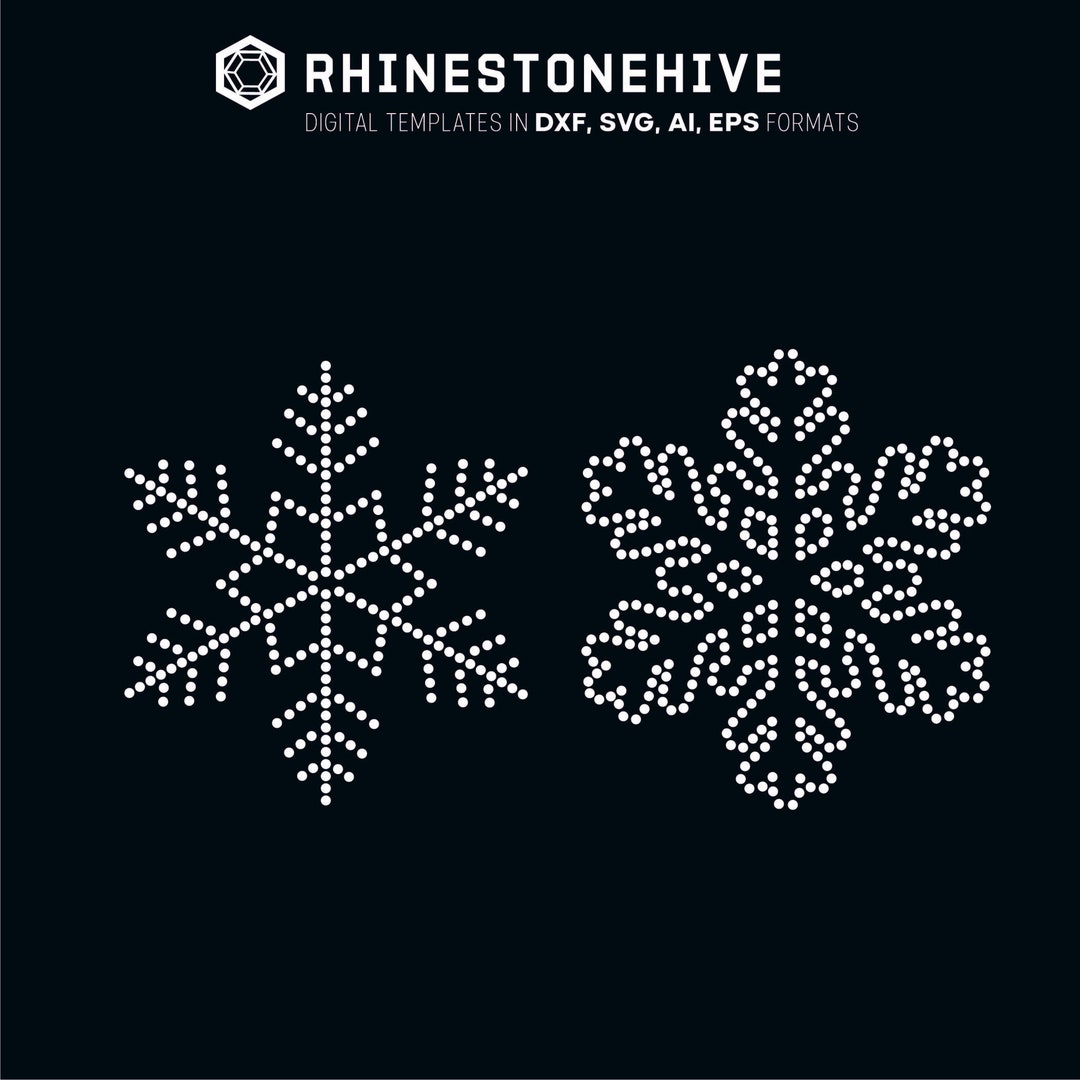 Christmas Snowflake Rhinestone Template (digital Download) - Etsy
