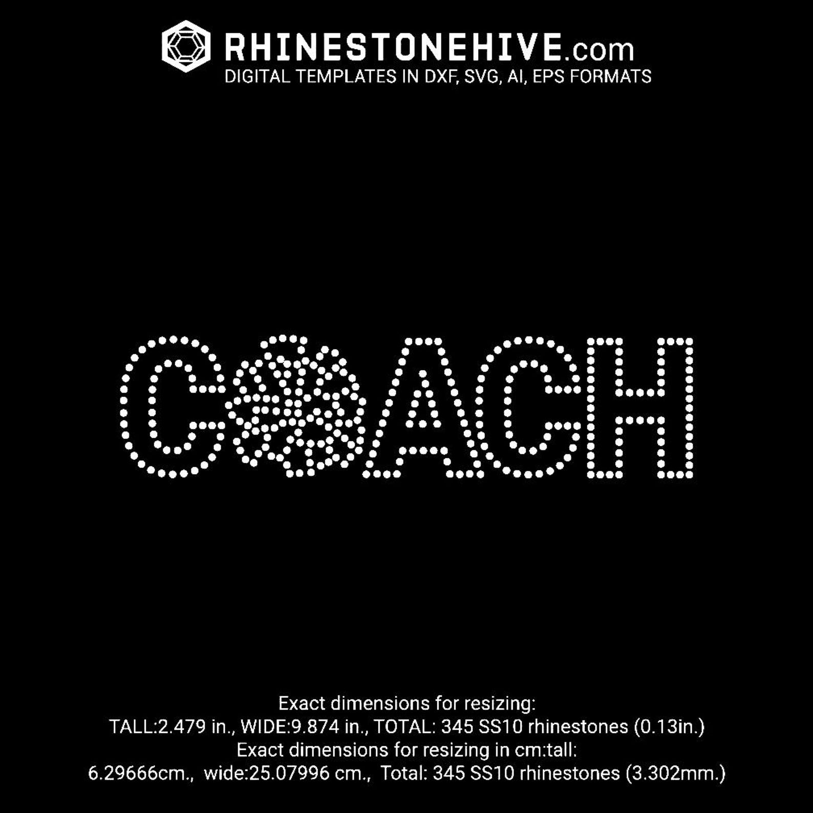 Coach Rhinestone Template Cheer Coach Outline Rhinestone Template Digital Download, Svg, Eps, Png ...