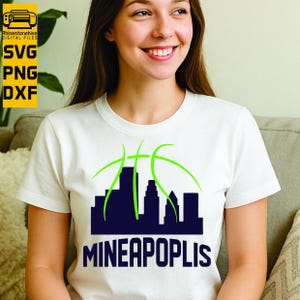 Minneapolis Basketball Skyline SVG | Digital Cut File