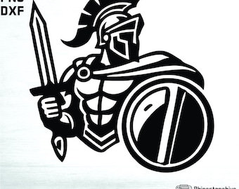 Spartan Krieger SVG | Gladiator Schwert Schild Vektor (Digital)