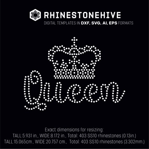 Download Queen Rhinestone Templates Digital Download Svg Eps Png Etsy