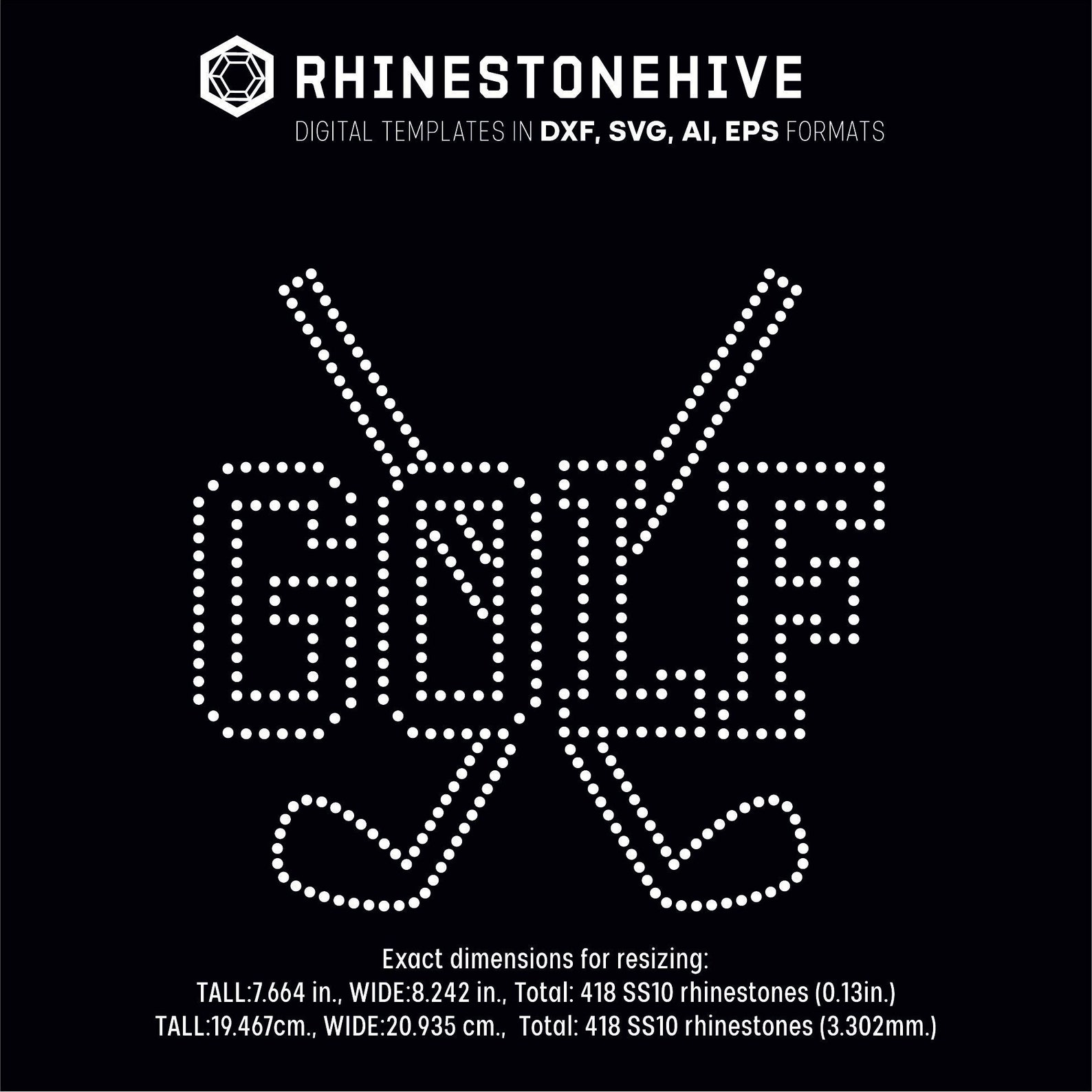 Golf Crosed Clubs Rhinestone Template Digital Download, Svg, Eps, Png ...