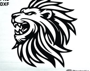 Tribal Lion Head SVG – Mascot Clipart for Cricut, Laser Cutting