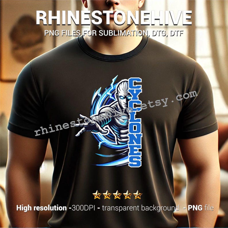 Futuristic Cyclones Hero PNG, Sport Mascot Design (digital Download) - Etsy
