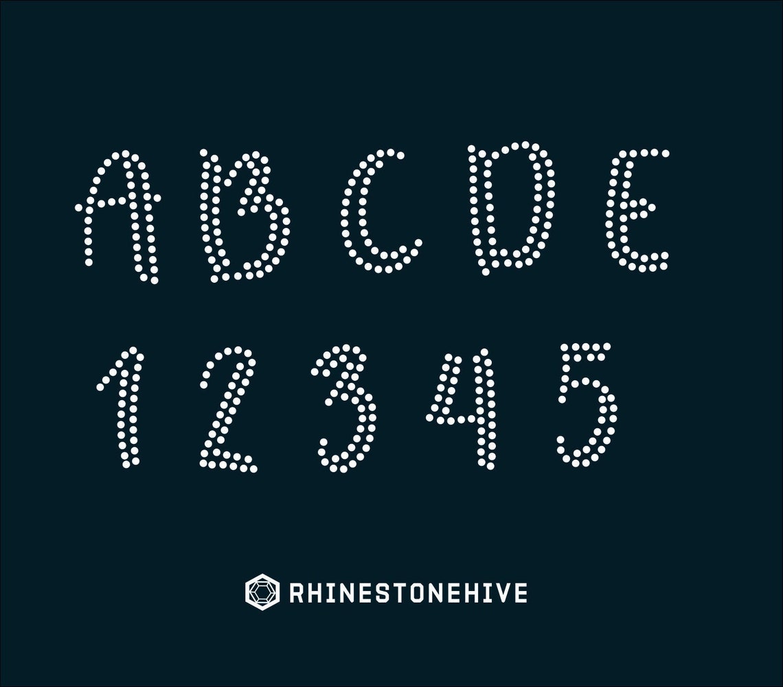 Medium Size Letters and Digits Alphabet and Digits Digital - Etsy