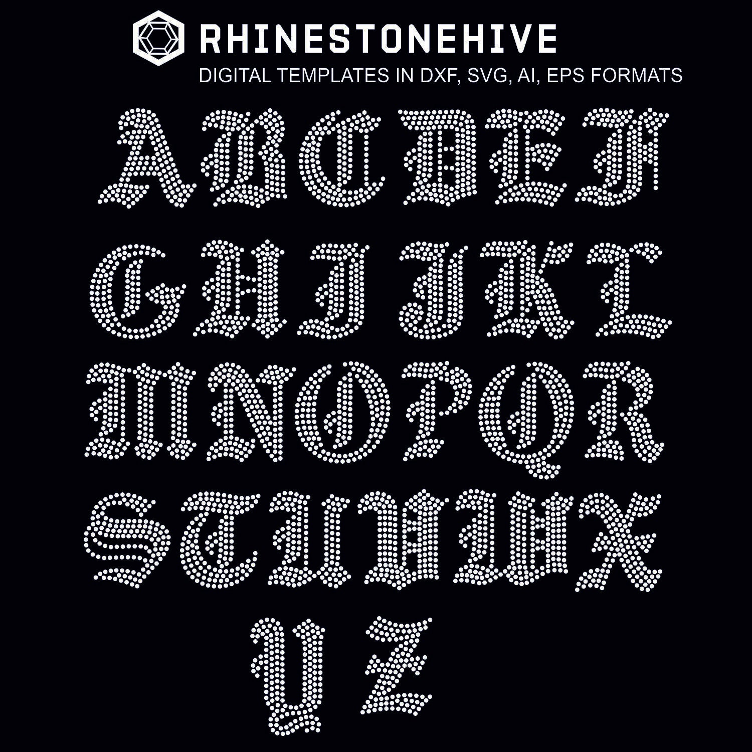 Old English Style Letters Alphabet Digital Download Svg Eps - Etsy