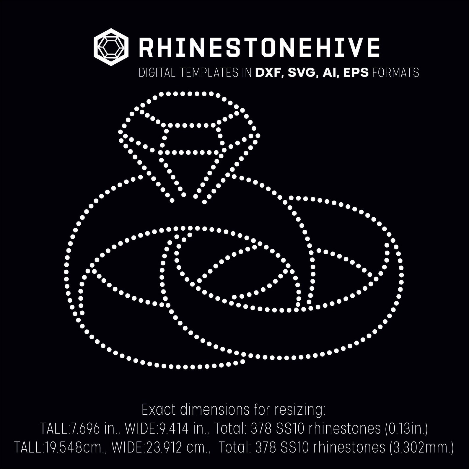 Wedding Rings Rhinestone Template Digital Download, Svg, Eps, Png, Dxf ...
