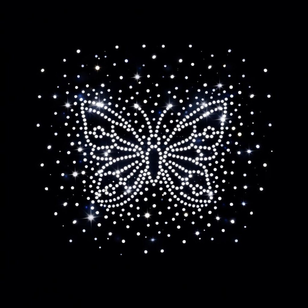 Butterfly Scattered Rhinestone Template Digital Download, Svg, Eps, Png ...
