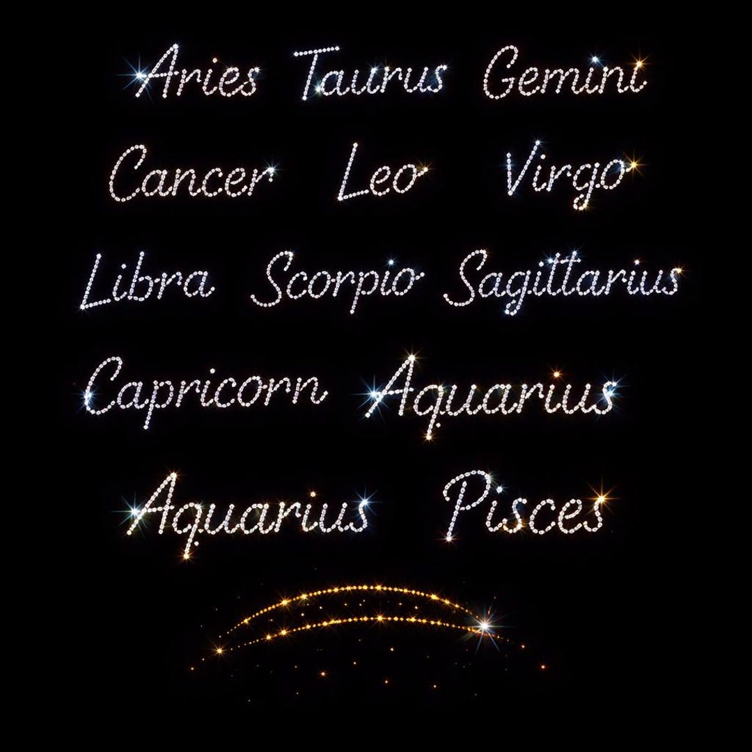 Letter R Zodiac Zodiac Rhinestone Template, SS10 Font (digital Download) - Etsy