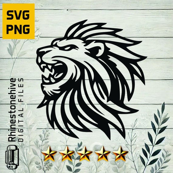 Tribal Lion Head SVG – Mascot Clipart for Cricut, Laser Cutting