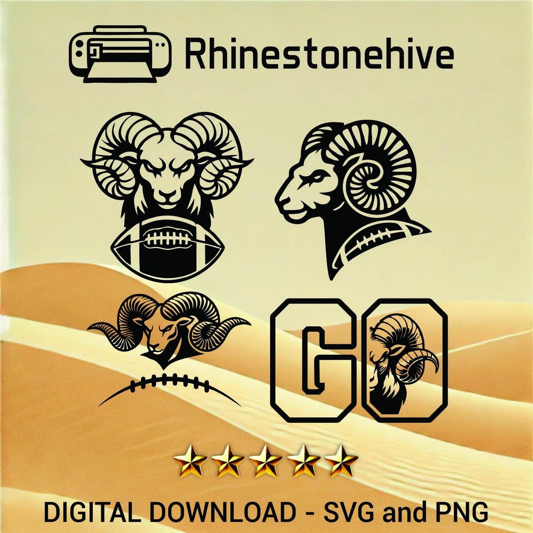 Rams Football SVG, PNG, Team Sport Design (digital Download) - Etsy