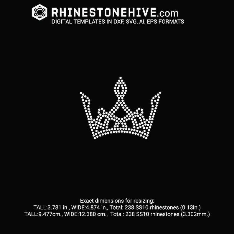 2 Rhinestone Crown Template Designs, DIY Apparel (digital Download) - Etsy