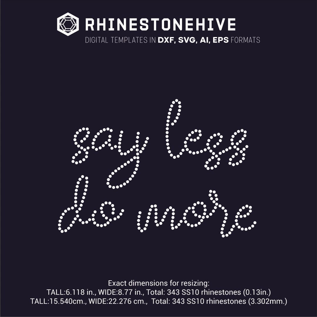 Say Less Do More Rhinestone Template Digital Download Svg - Etsy