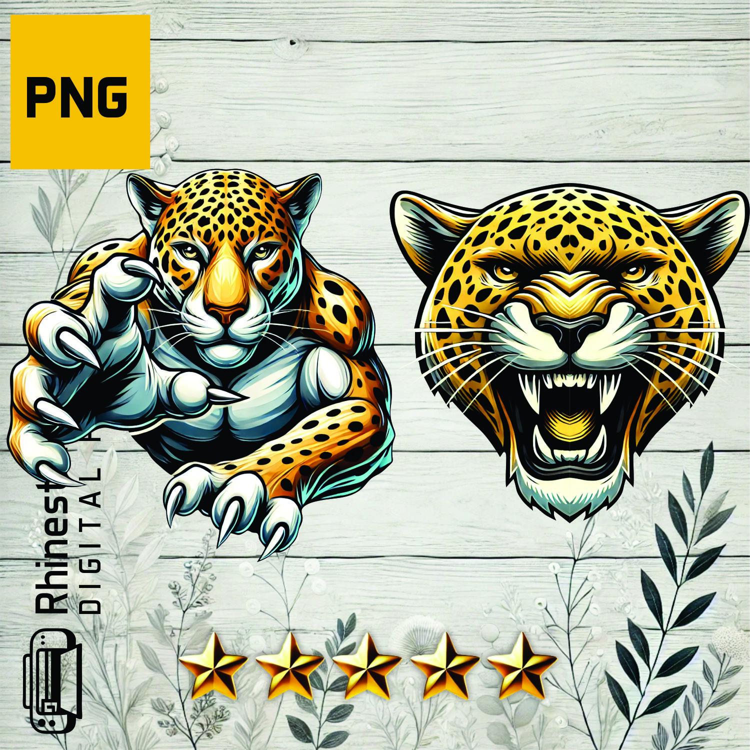 Fierce Jaguar Mascot Design, big cat mascot Sublimation Design, Mascot Png, Sport Png, T-Shirt Design ,DTF, DTG, digital