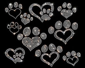 Paw & Heart Rhinestone SVG Bundle: Pet Lover Design (Digital Download)