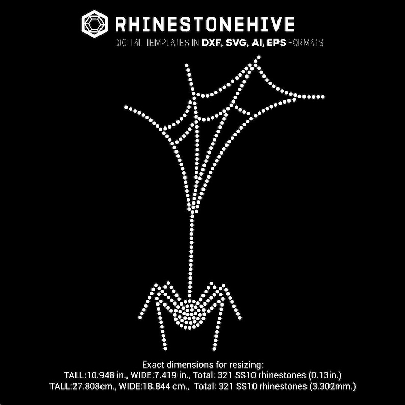 Spider Rhinestone Design Halloween Spider Web Rhinestone Template (SVG, DXF) - Etsy