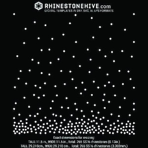Short Rhinestone Scatter Drip Background SVG | SS16 Rhinestone Fade Template for T-Shirts, Tumblers & Crafts