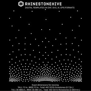 Rhinestone Scatter Drip Background SVG | SS10 Fade Template for Shirts, Tumblers & Crafts