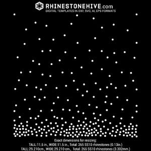 Short Rhinestone Scatter Drip Background SVG | SS10 Rhinestone Fade Template for T-Shirts, Tumblers & Crafts