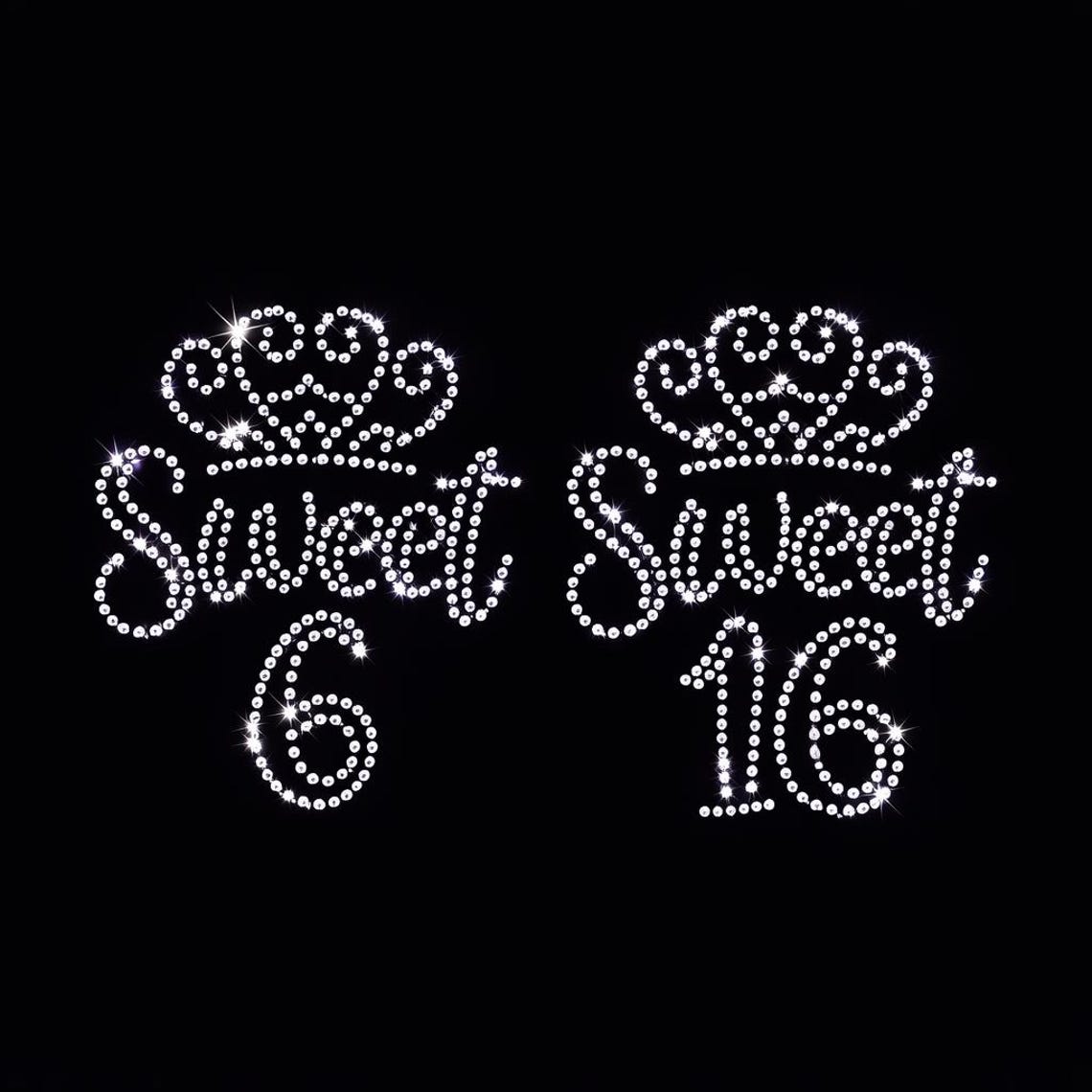 Sweet 16 Rhinestone Templates, Birthday Party SVG (digital Download) - Etsy