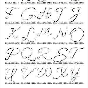 Handwritten Alphabet Rhinestone Templates, Circle Monogram Frames ...