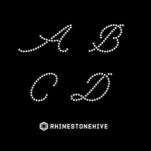 Rhinestone Alphabet Font A–Z – Script Letters SS10 Bling Template for Cricut & Silhouette