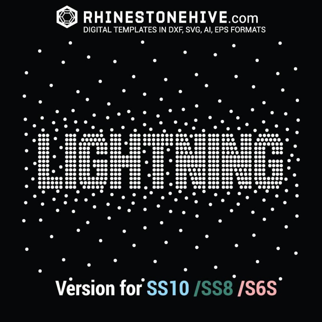 LIGHTING 3sizes Ss6, Ss8, Ss10 Rhinestone Templates