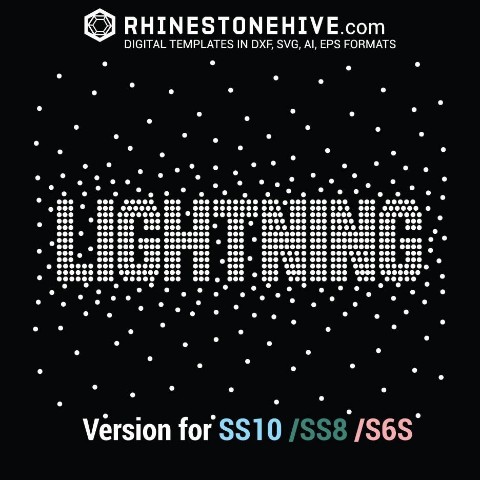 LIGHTING 3sizes Ss6, Ss8, Ss10 Rhinestone Templates