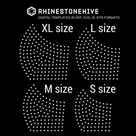 Download Medium Density Half Face Mask 4 Sizes Rhinestone Templates Etsy