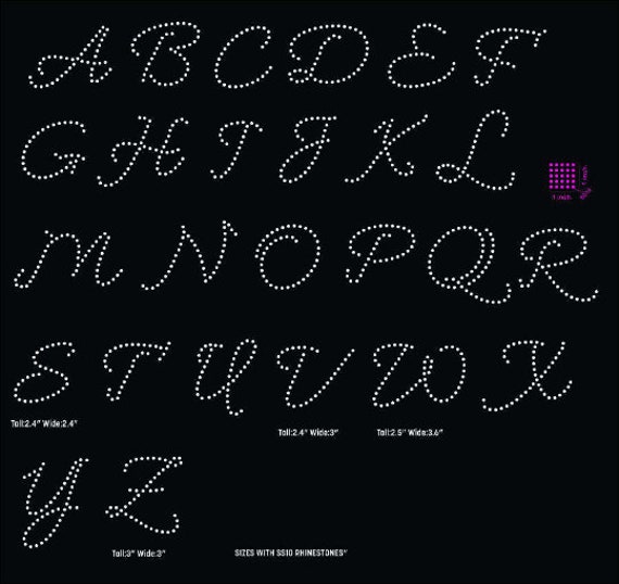 Handwritten Alphabet Rhinestone Templates, Circle Monogram Frames Digital  Download, Svg, Eps, Png, Dxf 