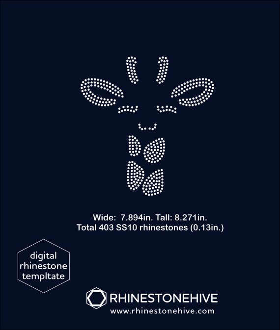 Download Free Giraffe Rhinestone Templates Digital Download Svg Eps Png Etsy SVG Cut Files