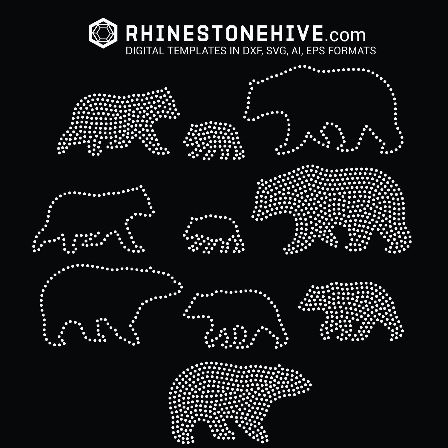 Louis Vuitton Bear Rhinestone SVG