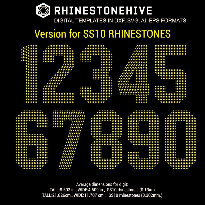 Sport Digits, Numbers 0-9 Ss10 Sizerhinestones Digital Download, Svg ...