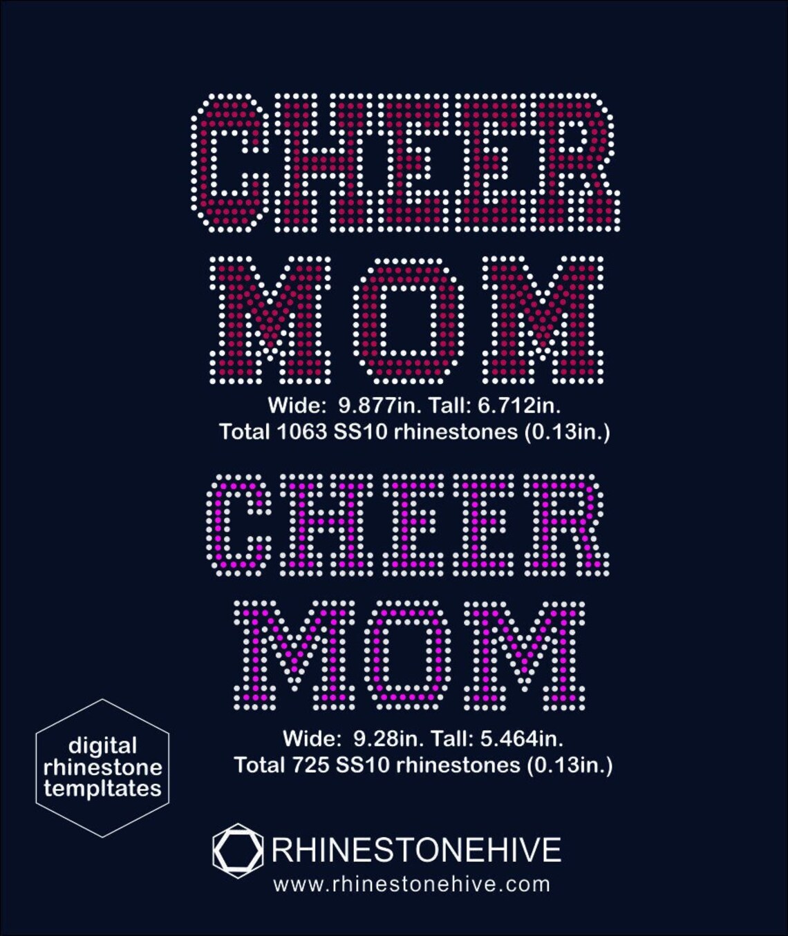Cheer Mom Rhinestone Template Digital Download, Svg, Eps, Png, Dxf - Etsy