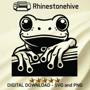 Grenouille d'arbre mignonne SVG – Amphibien ludique Design mignon (SVG, PNG), Design de t-shirt, numérique