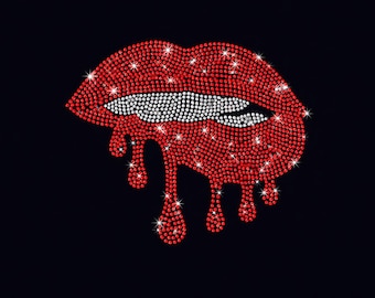 Dripping lips filled digital download, svg, eps, png, dxf
