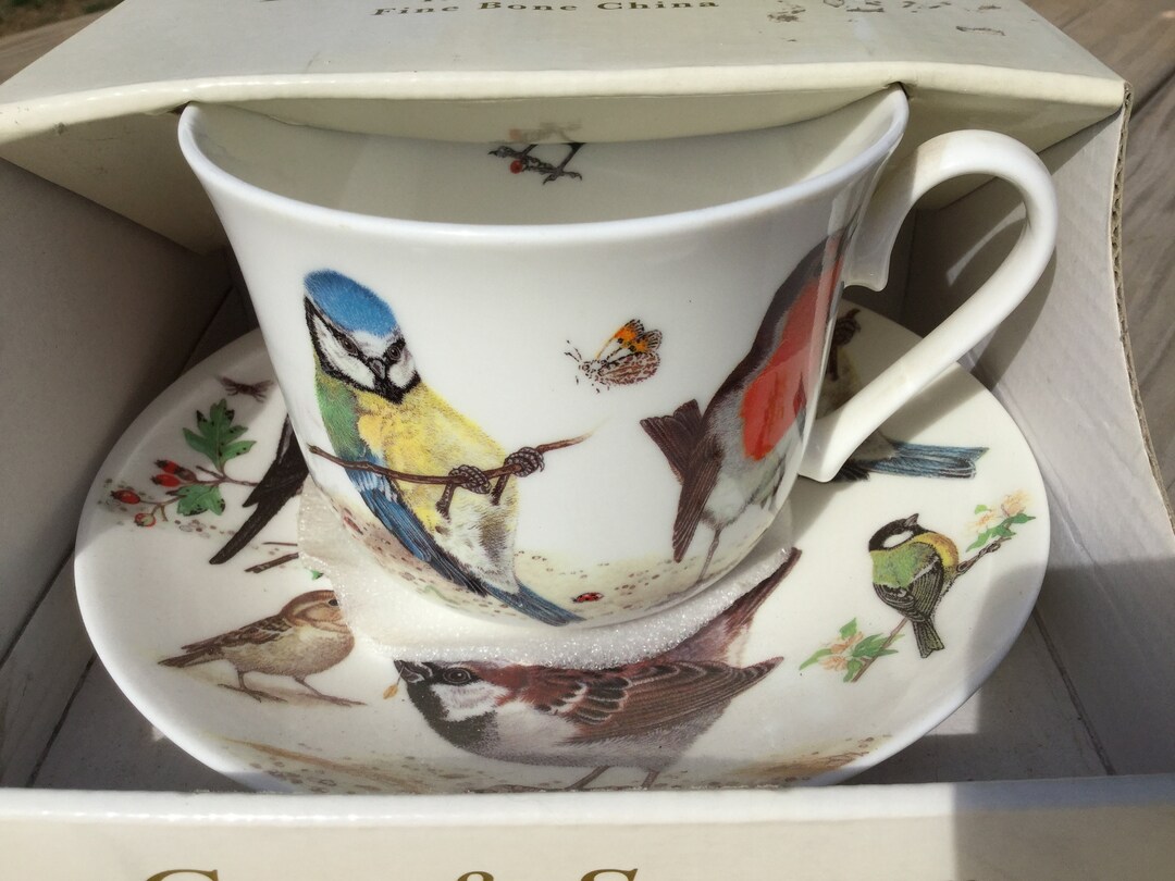 Roy Kirkham Garden Birds Teacup and Saucer New in Box Etsy