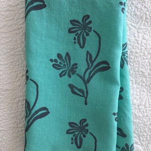 Pure Kitchen Turquoise Aqua Checkered Printed Kitchen Towels Set