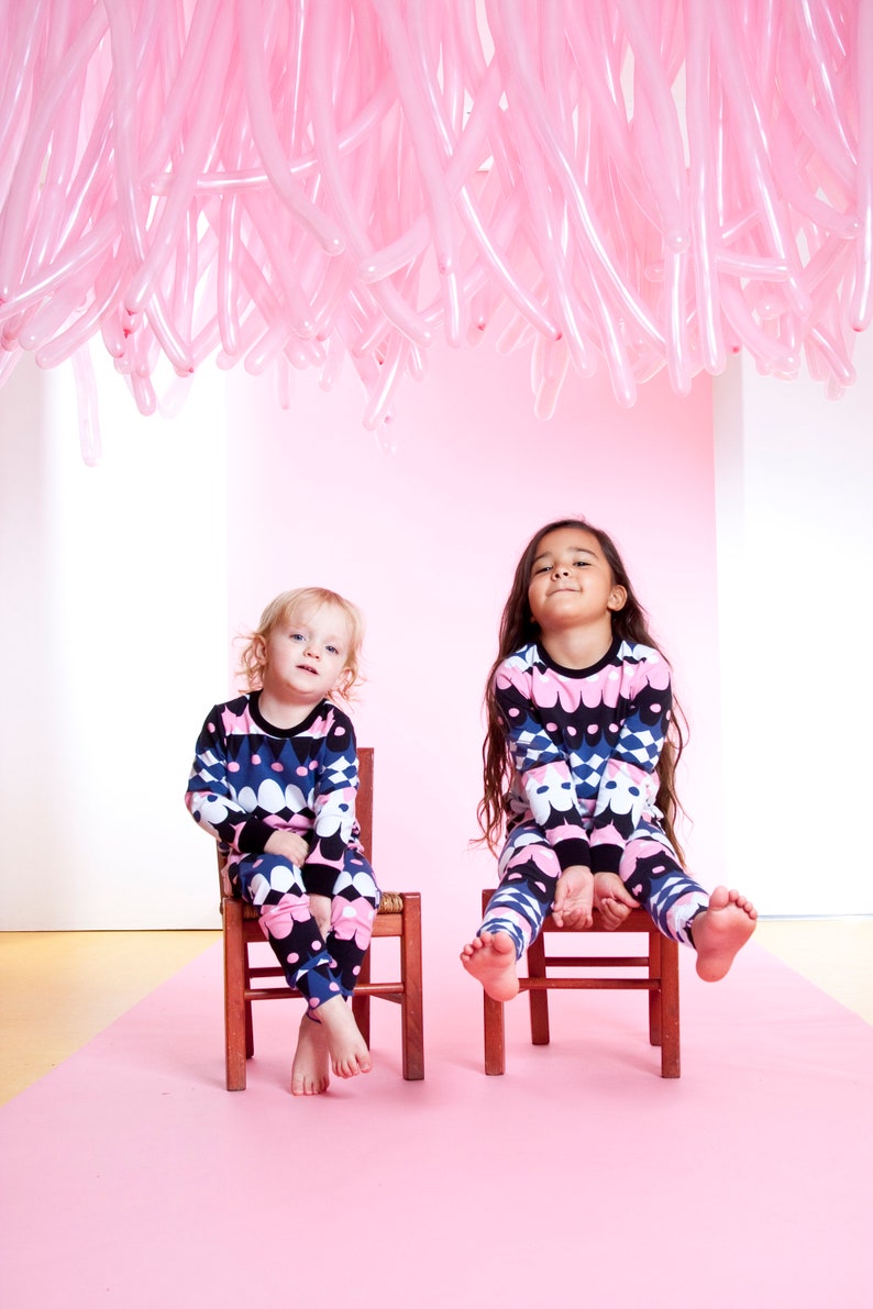 Pink /& Blue Children/'s Organic Cotton Lightweight Sweater and Harem Leggings Set