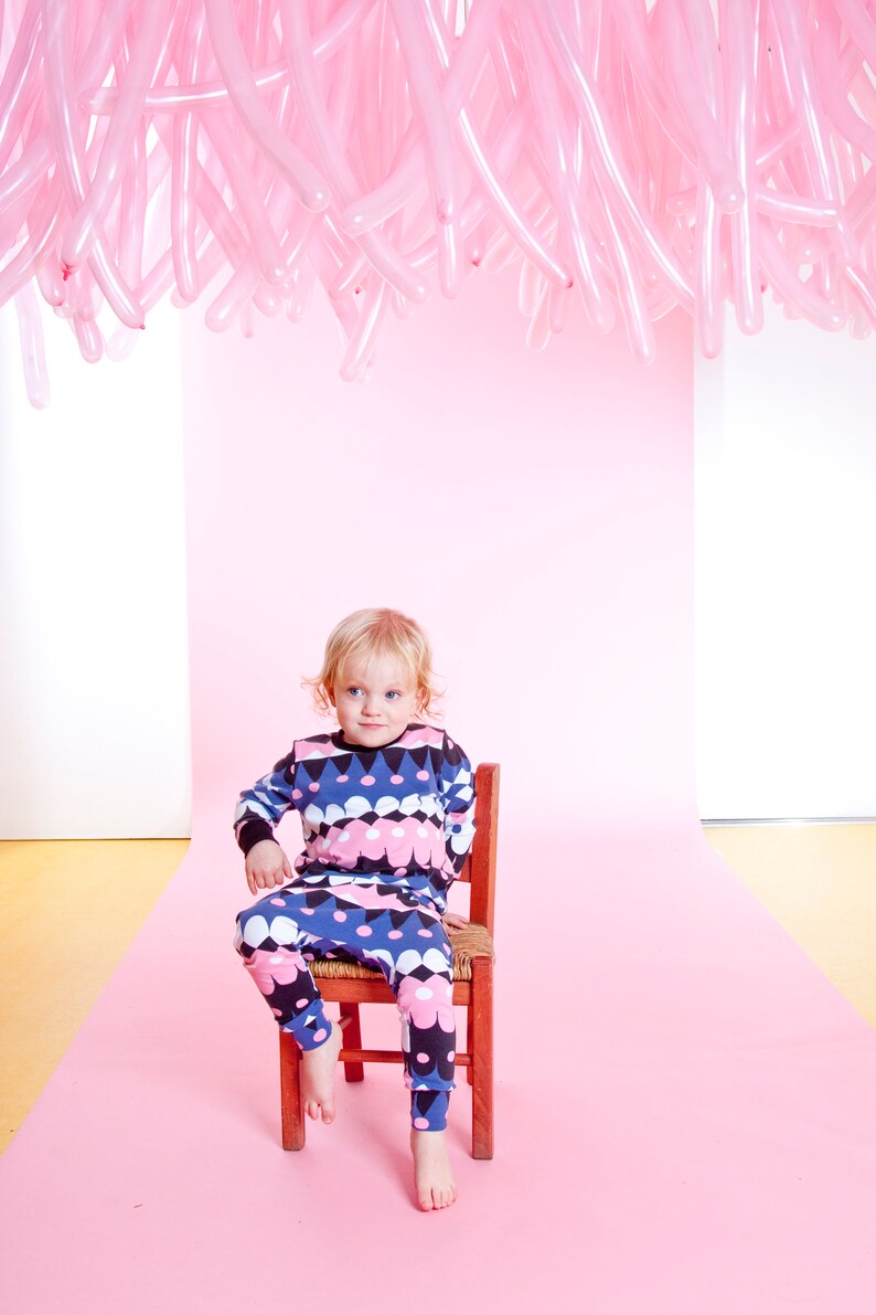 Pink /& Blue Children/'s Organic Cotton Lightweight Sweater and Harem Leggings Set