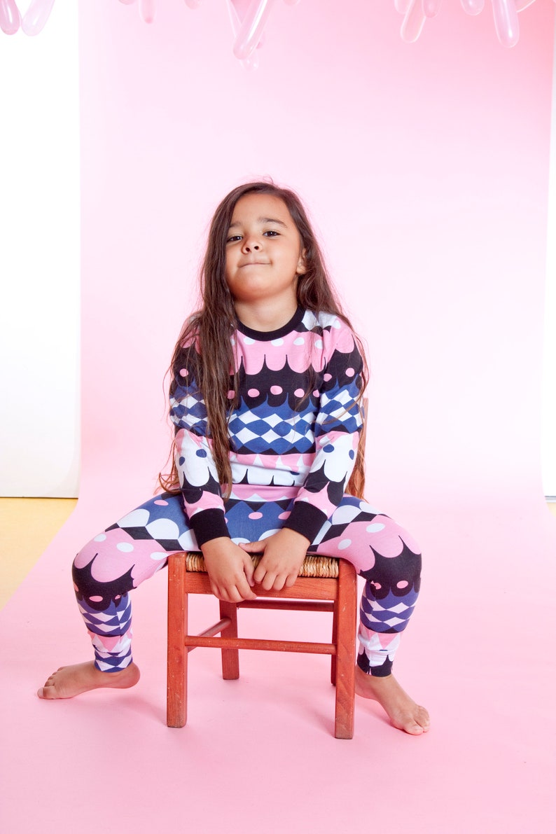 Pink /& Blue Children/'s Organic Cotton Lightweight Sweater and Harem Leggings Set