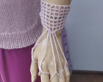 Crochet Fingerless Gloves: Boho Lace Wrist Cuffs, Bridesmaid Accessories