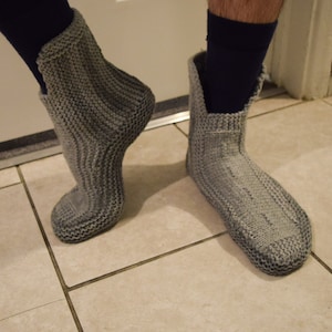 Hand Knitted Acrylic Yarn Slipper Socks: Warm Winter Home Boots