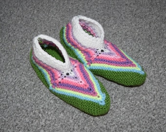Women Slippers, Hand Knitted Leg Warmers, Indoor Comfort Slippers-Socks, Knitted Ladies Slippers, Home Shoes, Knitted Slippers, Gift for her