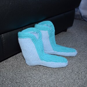 Hand Knitted Slipper Socks: Unisex Acrylic Yarn Winter Boots