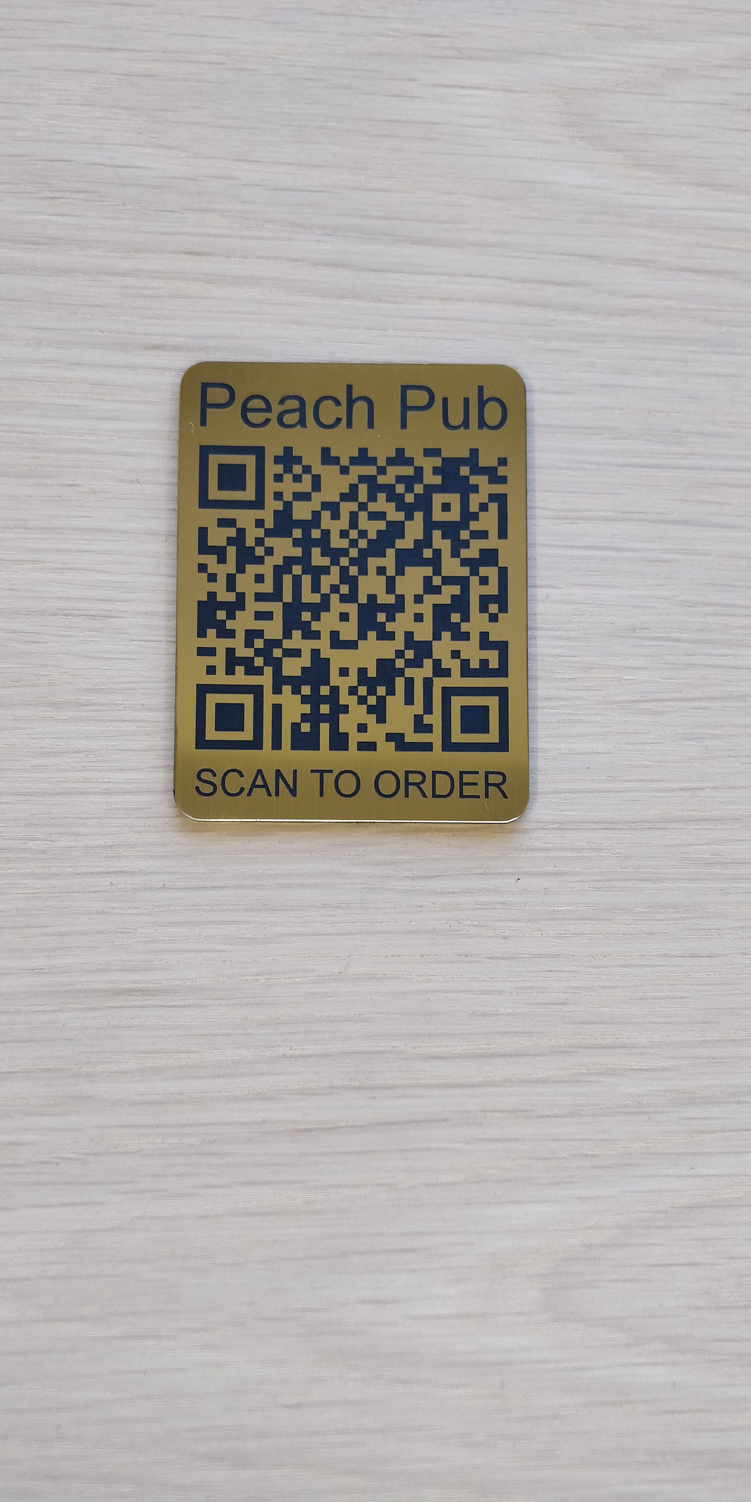60x50 Mm Laser Engraved QR Code Custom QR Code With Holes Etsy UK