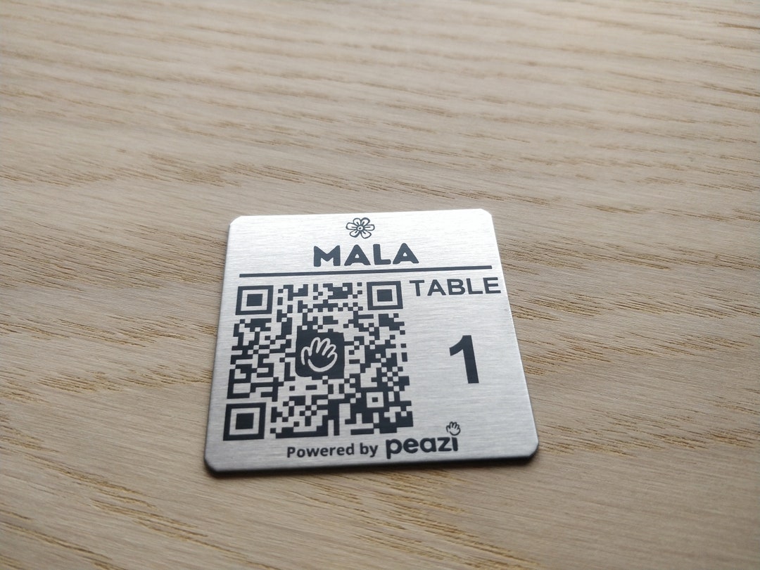 Metal QR Code Laser Engraved QR Code Custom Discs 50 Mm Etsy