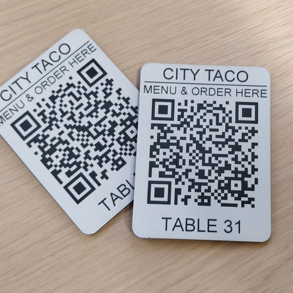 Laser Etched Qr Code Etsy